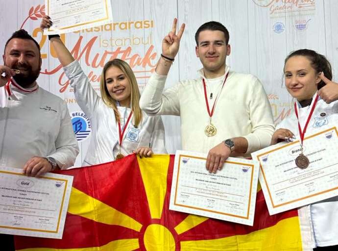 Студентите од Универзитет Скопје со златни медали на гастрономските натпревари